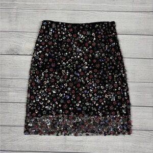 J.Crew Collection Limited Edition Floral Sequined Pencil Skirt